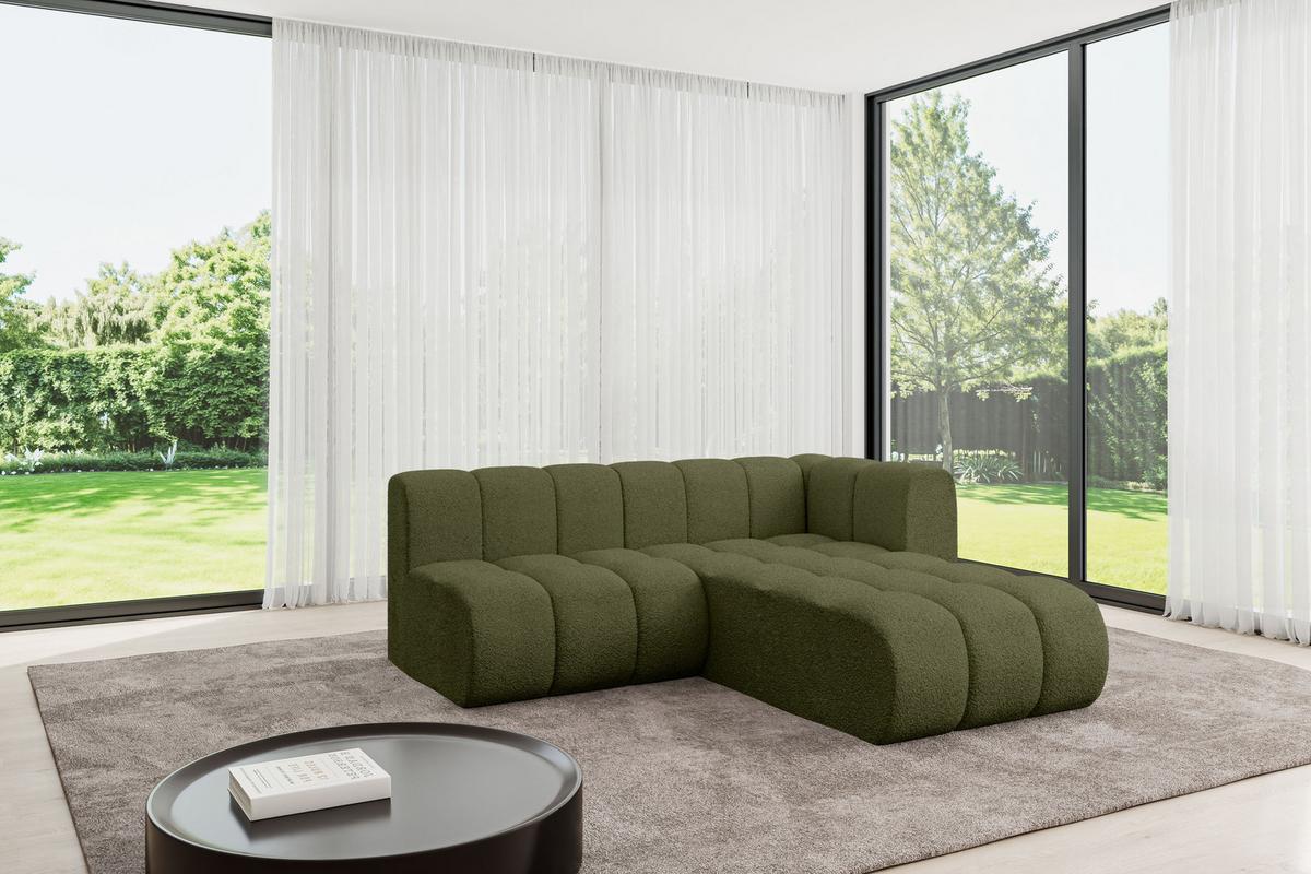 ECKSOFA modulares Sofa Darnel-L1 - 205x177x70 cm Grün - Grün, Holzwerkstoff/Textil (205/177cm) - ALTDECOR