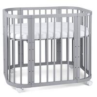 BABYBETT GREY, 5in1 mit Matratze - Grau, Holz (65.5/92cm) - waldin