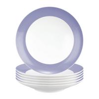 SUPPENTELLER Liberty Pure Colors Grape Purple ø 23,5 cm 6er Set - Lila, Keramik (23.6cm) - Seltmann Weiden
