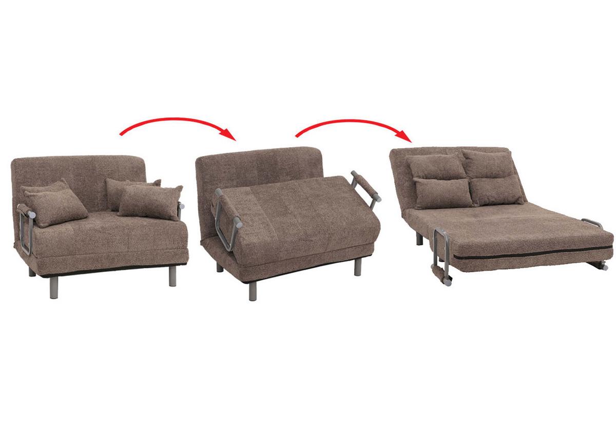 SCHLAFSESSEL Braun - Braun, Textil (105/80/190cm) - MCW