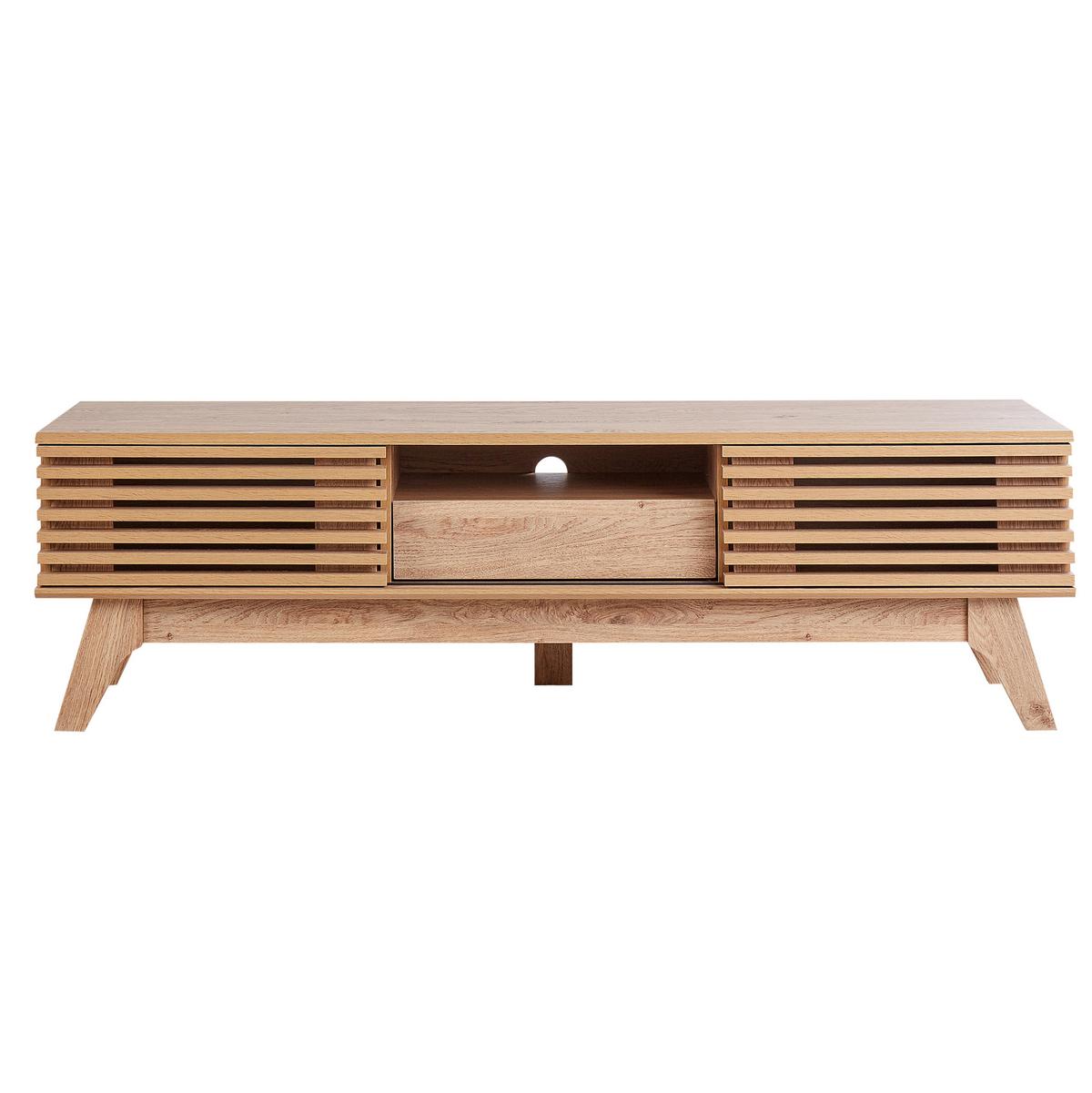 TV-MÖBEL Hellbraun Detroit Ii - Hellbraun, Holzwerkstoff (149/44/36cm) - Beliani