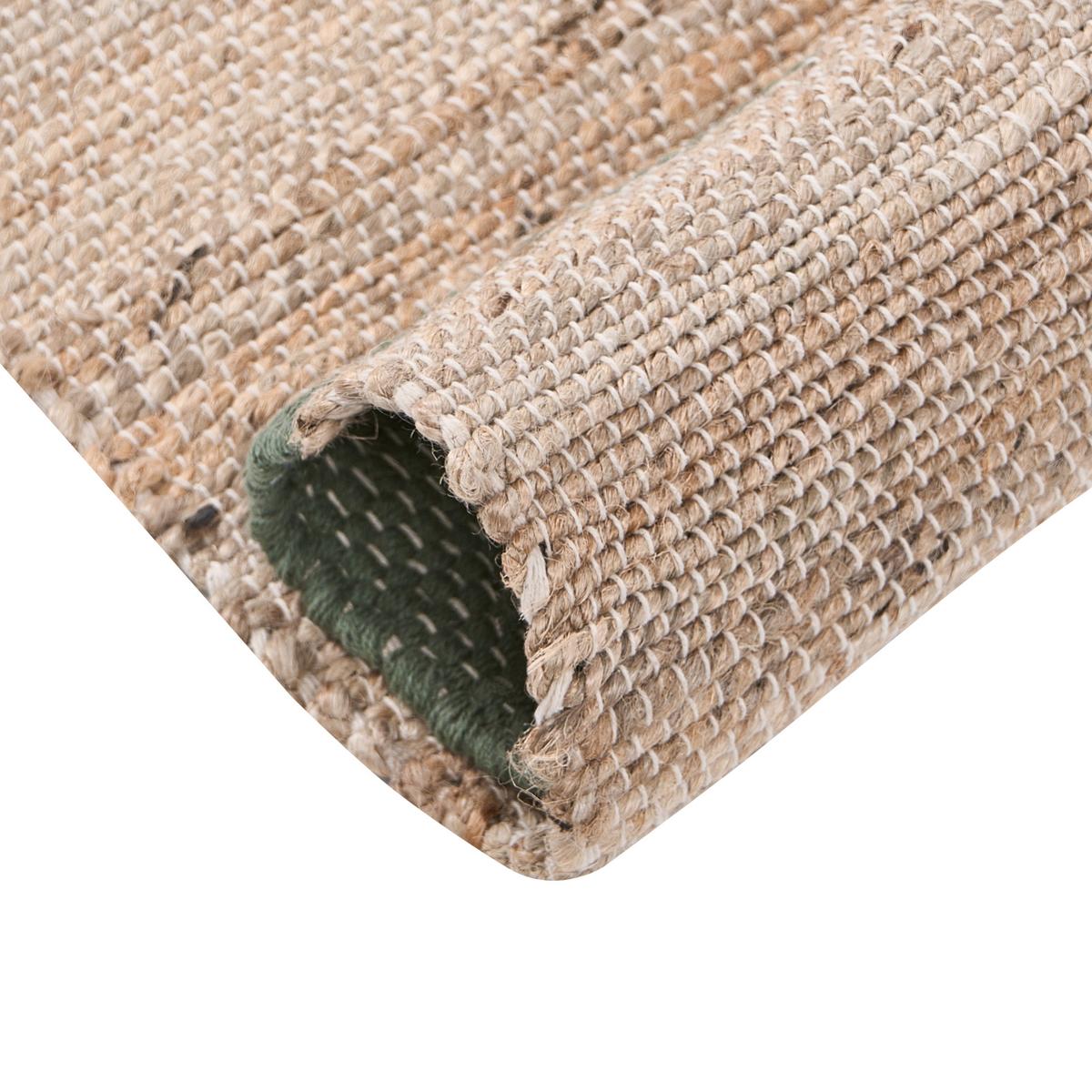 TEPPICH Beige/Grün 160/230 cm Jute Amravati - Beige, Textil (160/230cm) - Beliani