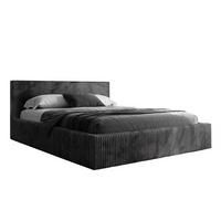 POLSTERBETT TILIA 180x200 cm Tilia 100, 34 Holzlatten, Kopfteil 95 cm - Schwarz, Textil (180/200cm) - Lookway