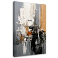 LEINWANDBILD Abstraktion 80x120cm - Grau, Textil (80/120cm) - Feeby