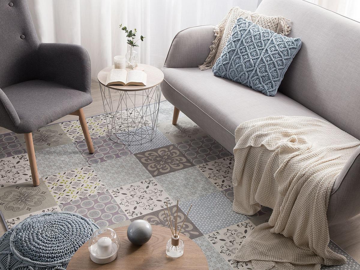 KURZFLOR-TEPPICH Inkaya 200/140 cm - Grau, Kunststoff (140/200cm) - Beliani