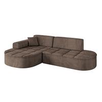ECKSOFA Ottomane Links TARO-L1 - 243x171x79,5 cm Braun - Braun, Holzwerkstoff/Textil (243/171cm) - ALTDECOR