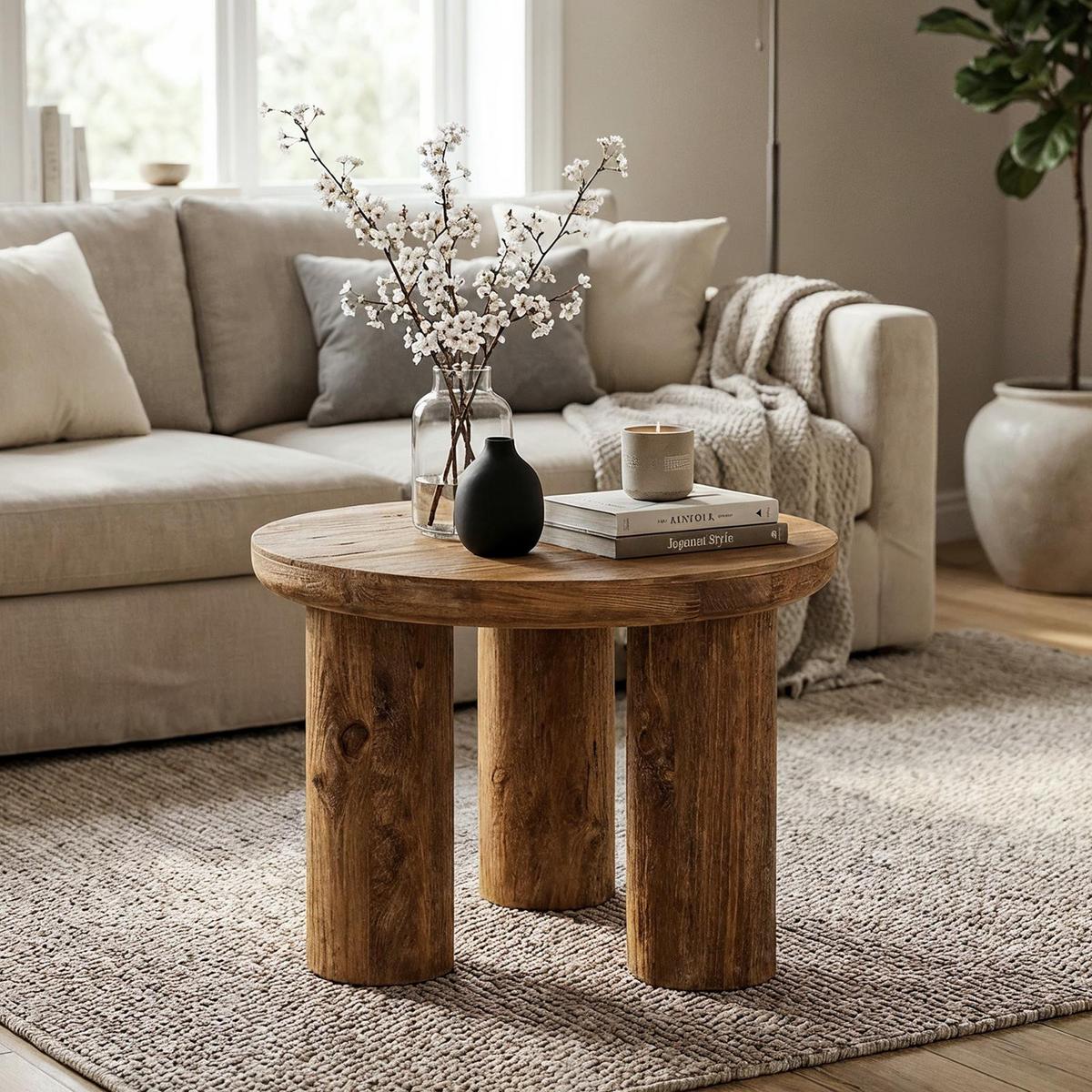 BEISTELLTISCH TAIKI natur - Naturfarben, Holz (60/60/46cm) - IDIMEX