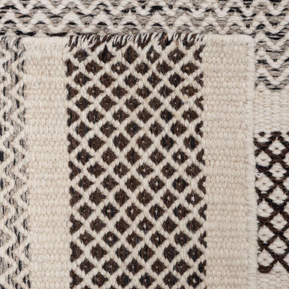 HANDWEBTEPPICH 2-Seitiger Skandi, modern 80x150 cm - Grau, Textil (80/150cm) - Rug and Roll