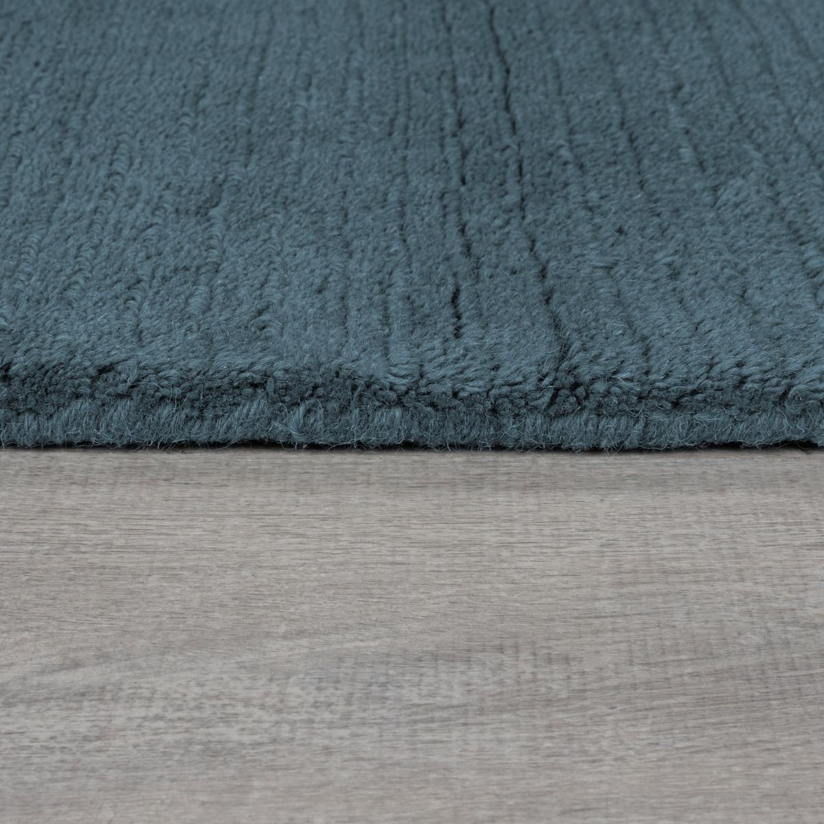 WOLLTEPPICH MOLE, einfarbig, Blau, 200 x 290 cm - Blau, Textil (290/200cm) - KADIMA DESIGN
