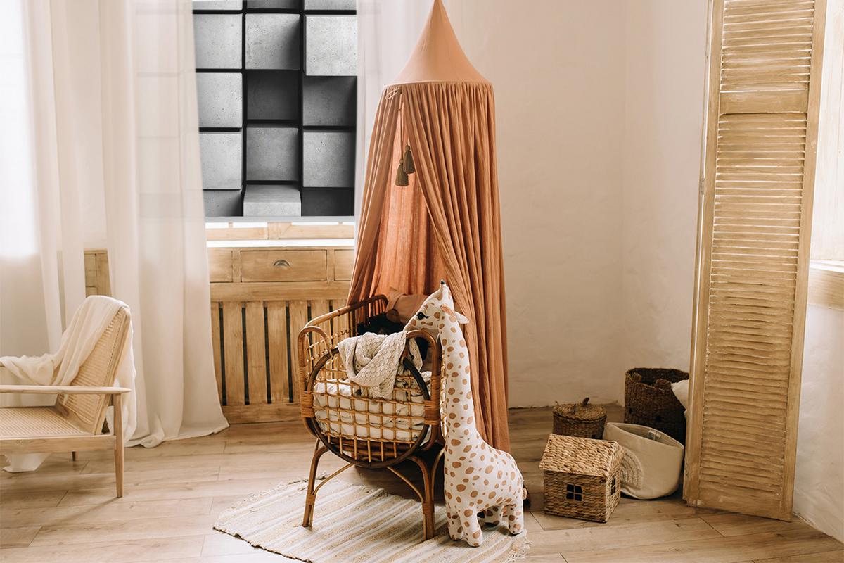 INNENROLLO - Fensterrollo - Rollo - 100x100 cm - Steinwürfel - Grau, Kunststoff (100/100/0.5cm) - TULUP