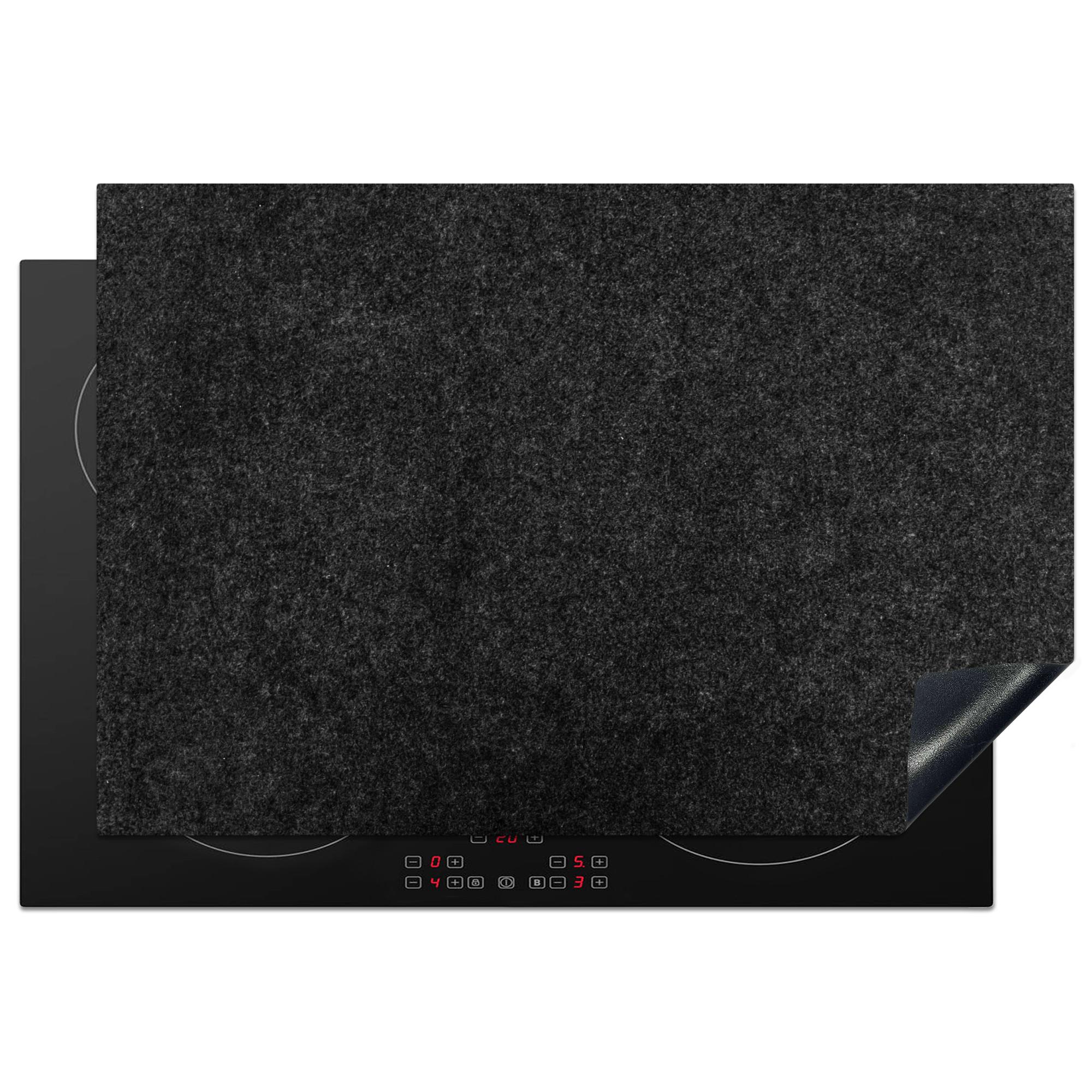HERDABDECKPLATTE Granit - Schwarz - Granitstruktur - Dunkel Ceranfeldabdeckung 78x52 cm - Schwarz, Kunststoff (78/52/0.2cm) - MuchoWow