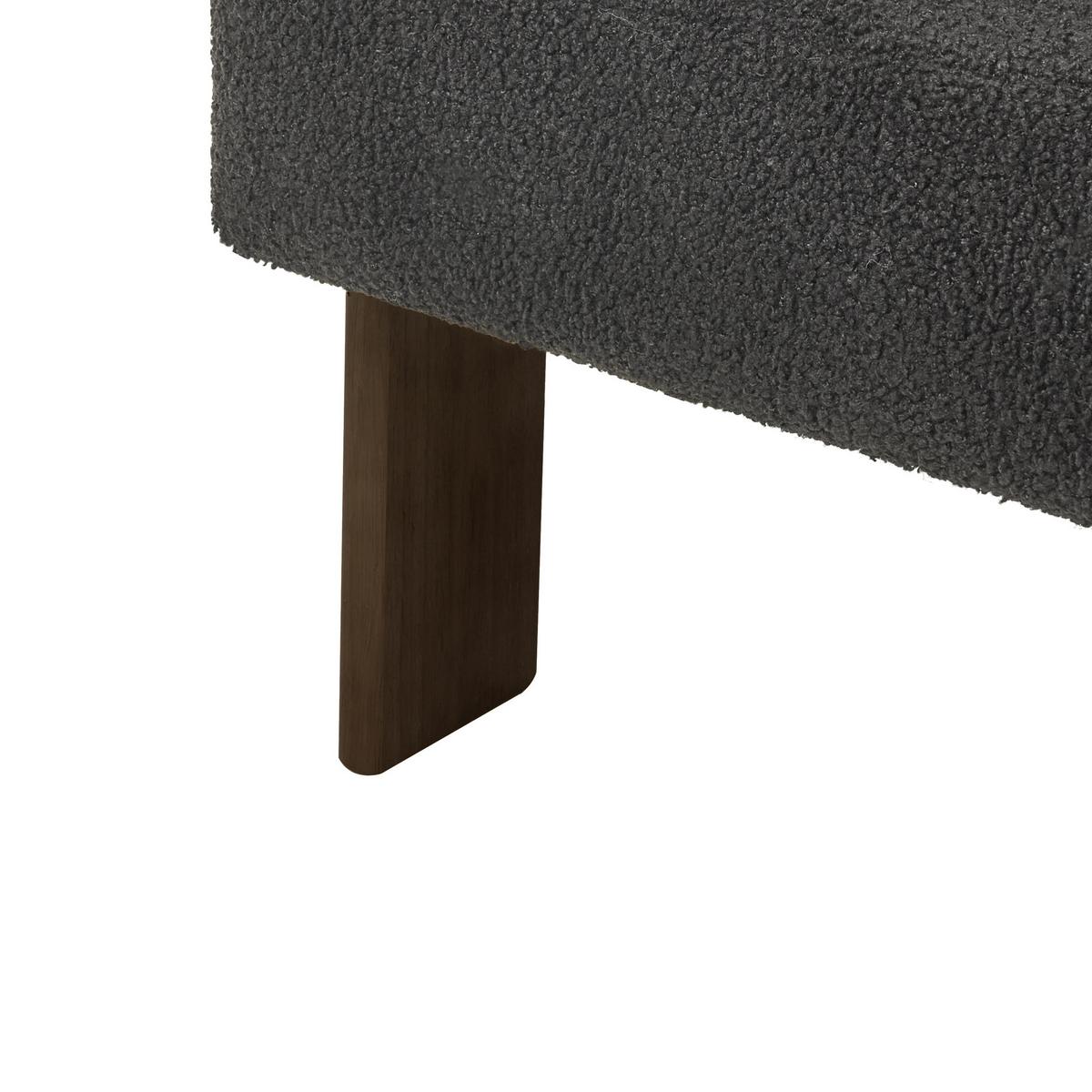 SESSEL Bouclé Schwarz/Dunkelbraun Ilbro - Schwarz, Textil (77/76/68cm) - Beliani