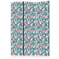 PARAVENT Akustik 3-tlg 135x172 cm bunte Fische - Multicolor, Holz/Textil (135/172/3cm) - Muralo