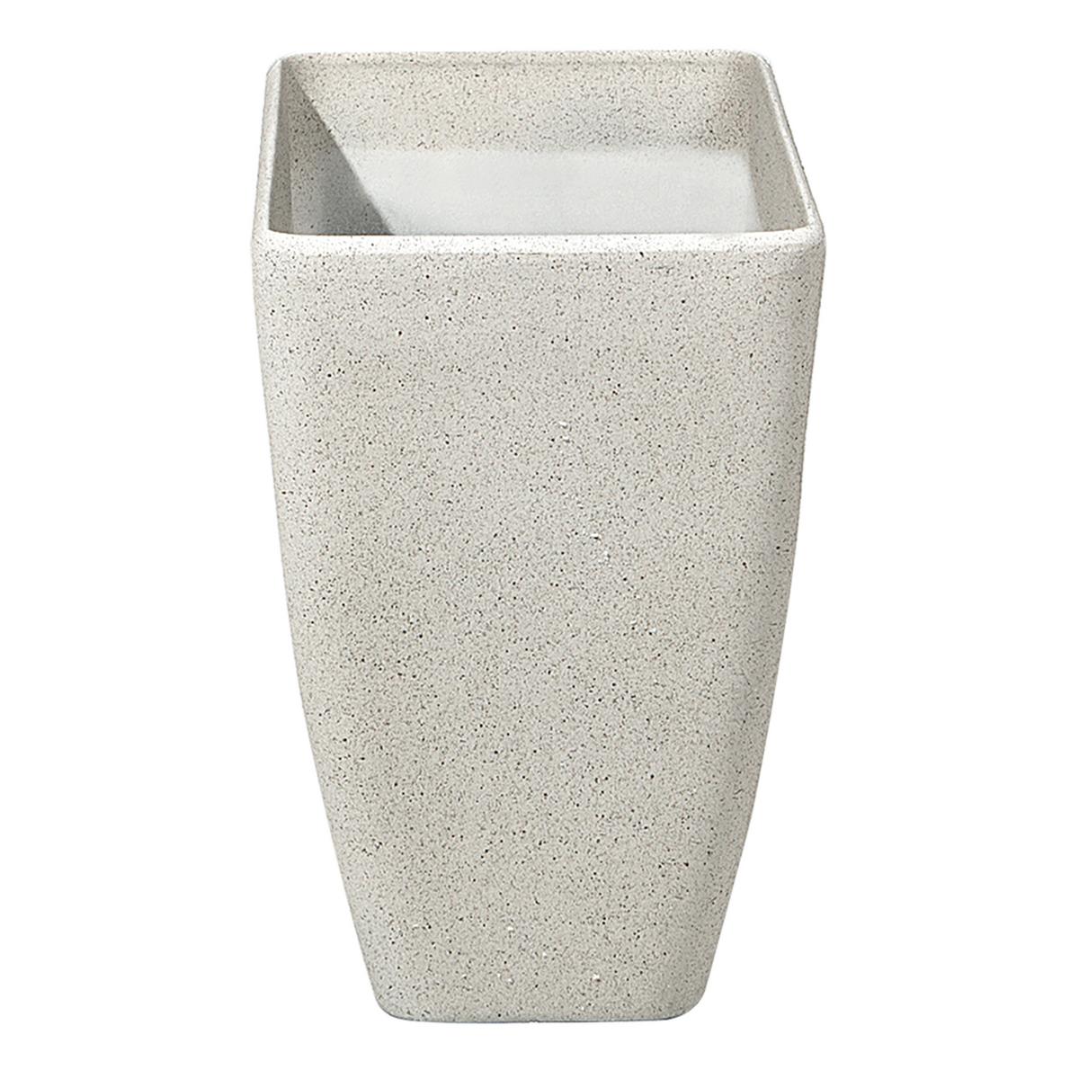 BLUMENTOPF hellbeige rechteckig 60/27/41 cm Baris - Beige, Stein (41cm) - Beliani
