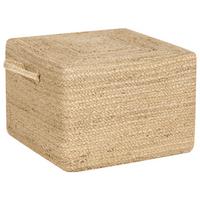 POUF Jute Naturfarben Dhadar - Naturfarben, Textil (45/30/45cm) - Beliani