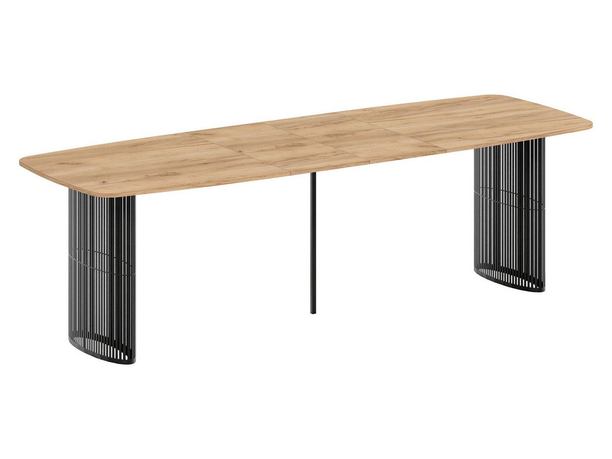 ESSTISCH Arcadia 160 - Eichefarben/Schwarz, Holzwerkstoff/Metall (90/160/76cm) - MIRJAN24