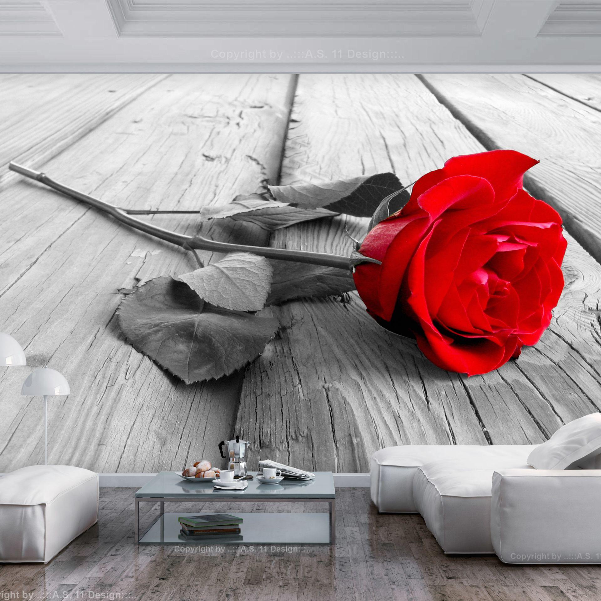 SELBSTKLEBENDE FOTOTAPETE Grau 98/70 cm - Rot/Grau, Kunststoff/Textil (98/1cm) - KUNSTLOFT