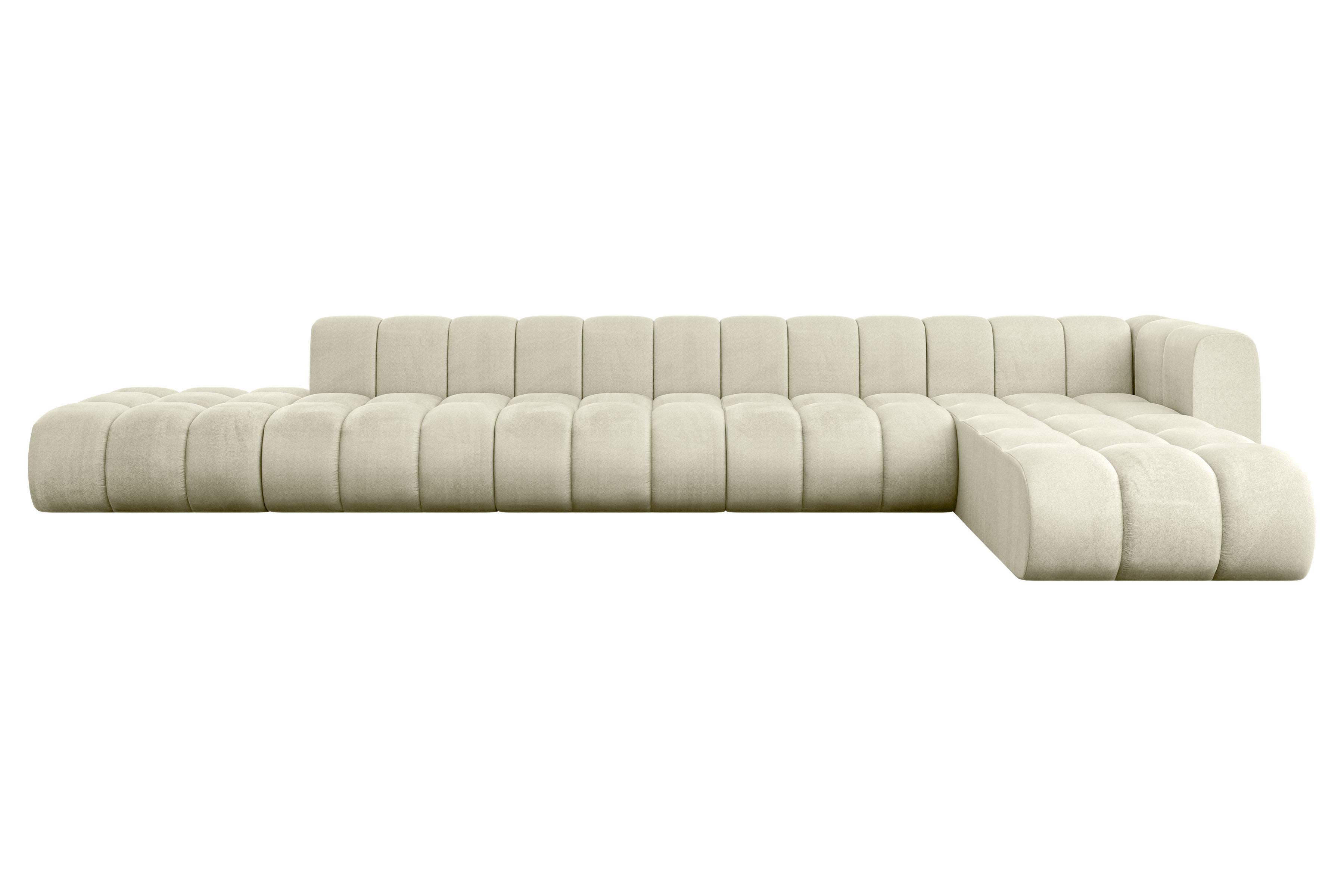 ECKSOFA modulares Sofa Zuvon-L3 - 478x177x70 cm Beige - Beige, Holzwerkstoff/Textil (478/177cm) - ALTDECOR