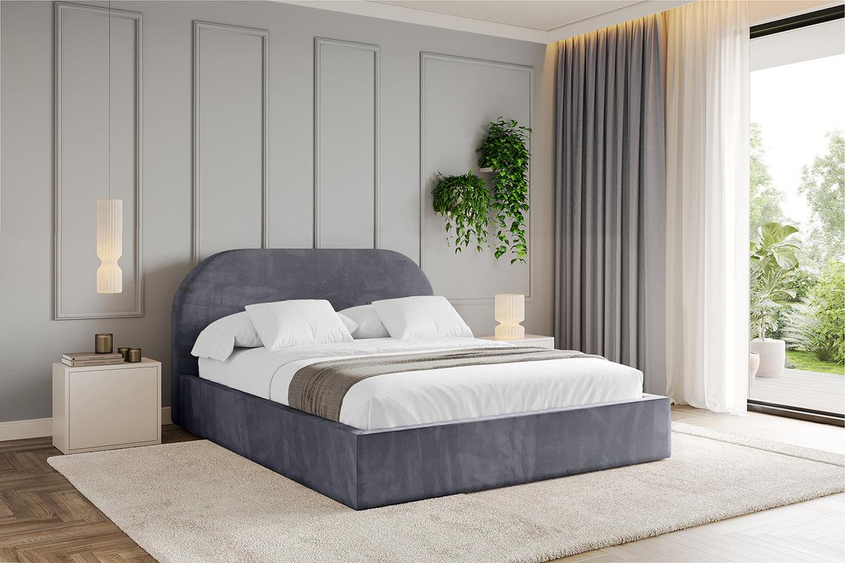 POLSTERBETT mit Bettkasten und Lattenrost, Boxbett ohne Matratze - TIVON 180x200 Dunkelgrau - Dunkelgrau, Holzwerkstoff/Textil (180/200cm) - ALTDECOR
