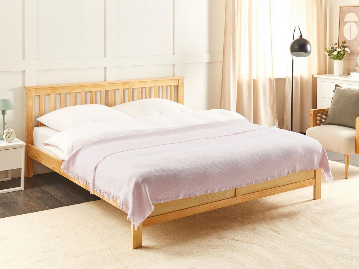 DECKE Rosa 200 x 220 cm Halpola - Pink, Textil (200/220cm) - Beliani