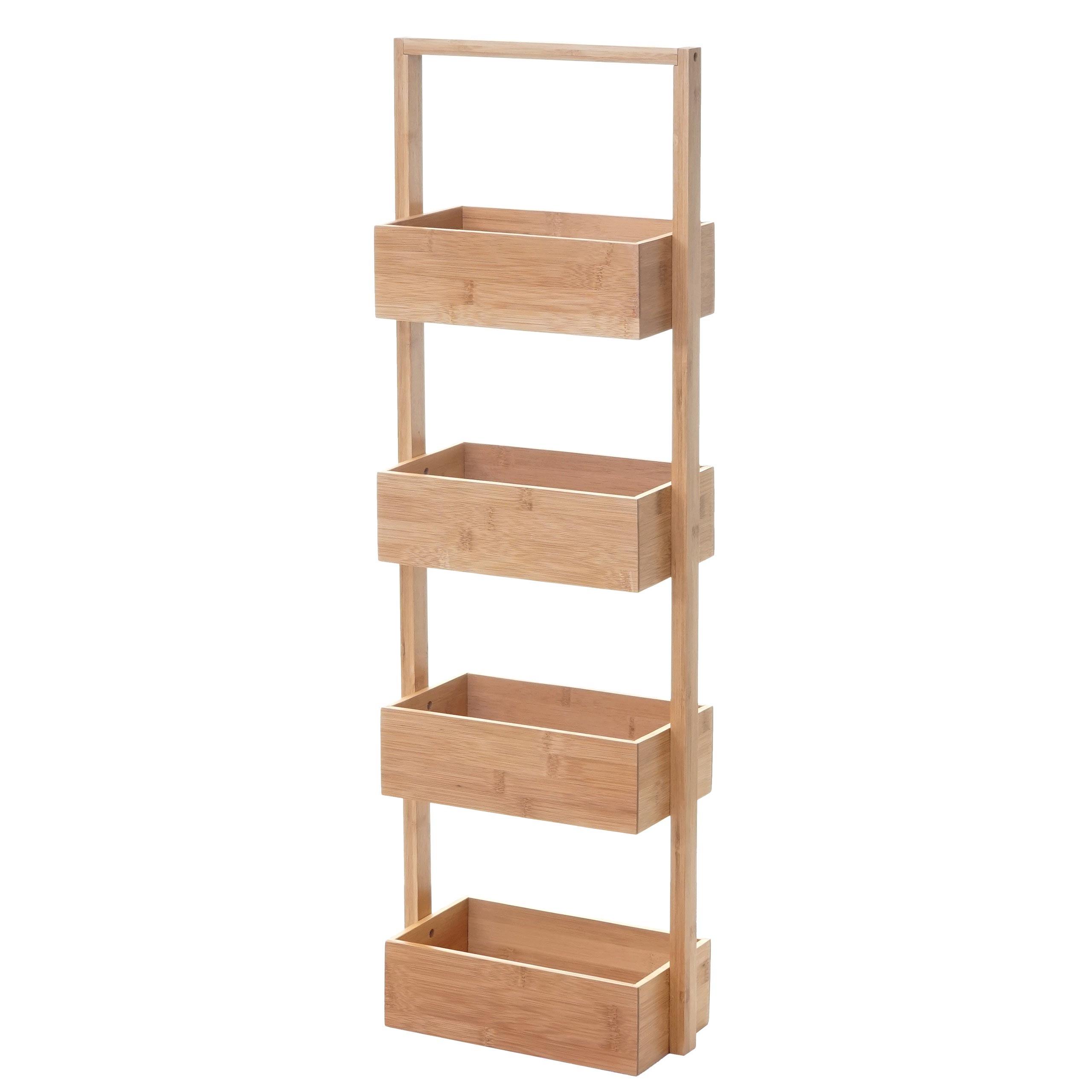 REGAL 4 KÖRBE Holz - Braun, Holz (28/88/15cm) - MCW
