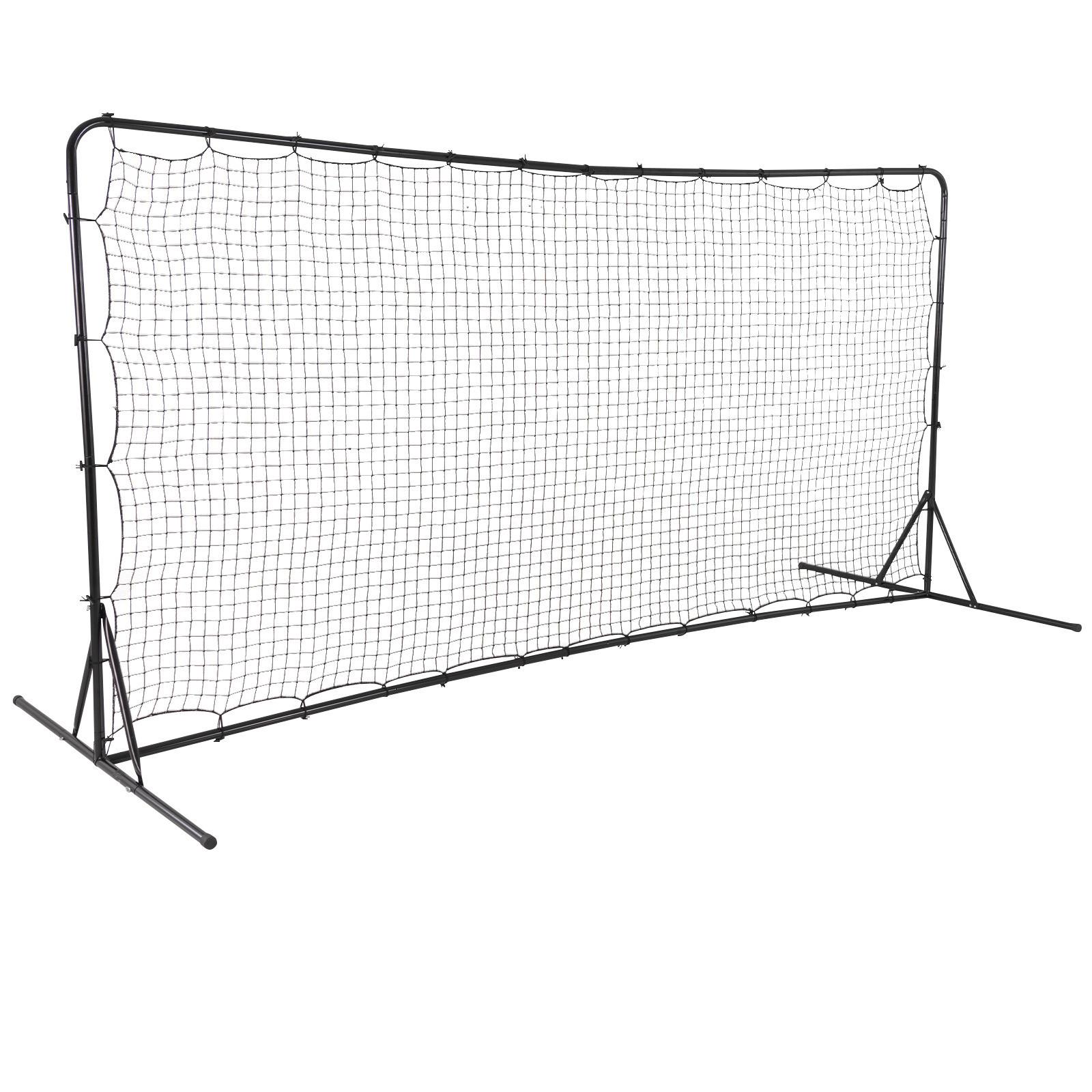 FUBBALLTOR Schwarz - Schwarz, Metall (373/183/151cm) - COSTWAY