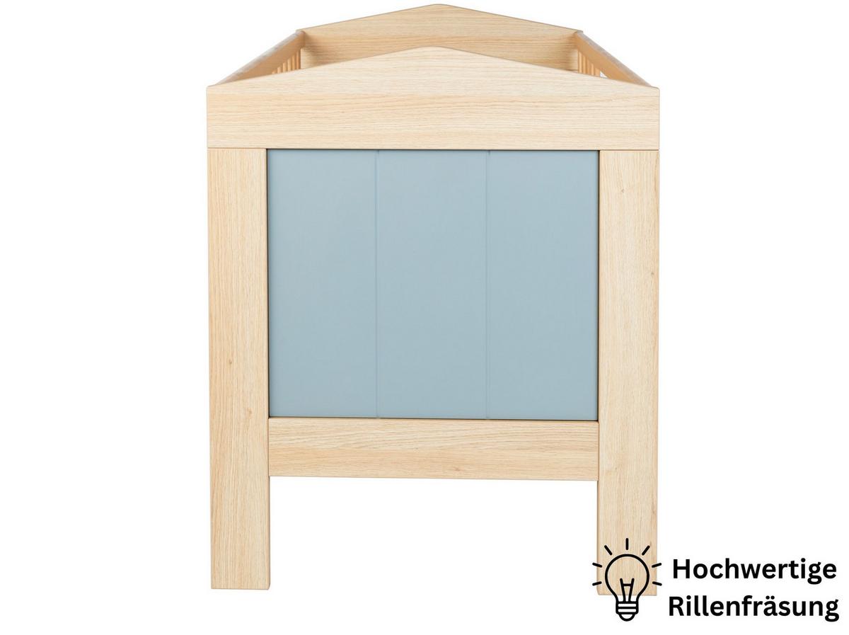 BABYBETT Roofy - Salbeigrün/Eichefarben, Holz/Holzwerkstoff - arthur berndt