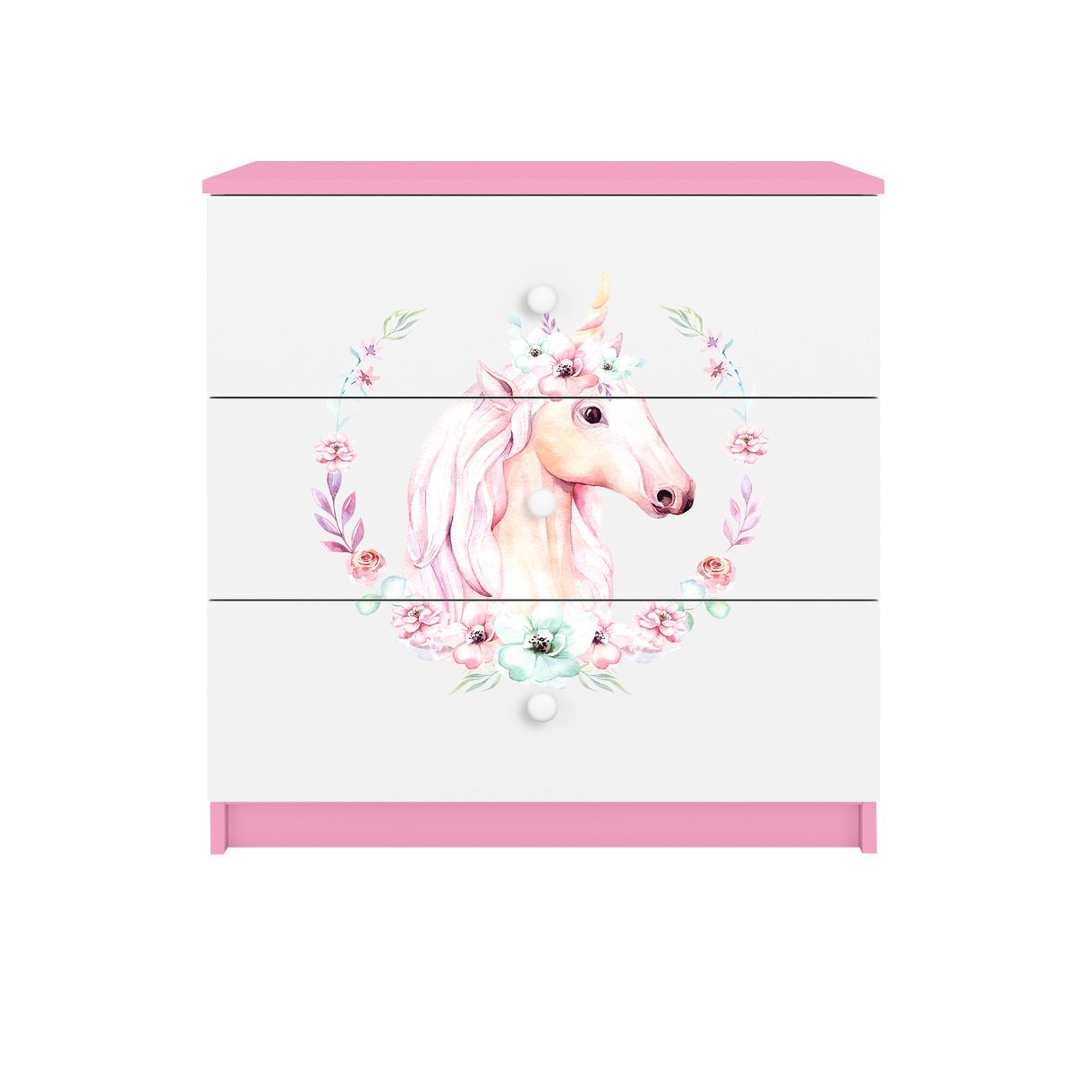 KOMMODE Babydreams Pferd 81/81/41 - Rosa, Holzwerkstoff (81/81/41cm) - RAUMHIRSCH FURNITURE