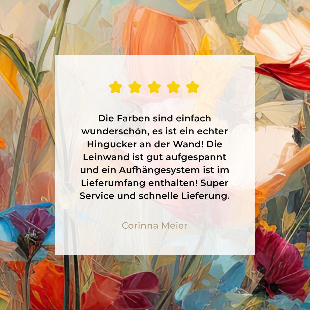LEINWANDBILD Blumen - Aquarell - Kunst - Botanisch - Natur Wanddeko 40x60 cm - Orange, Textil (40/60cm) - MuchoWow