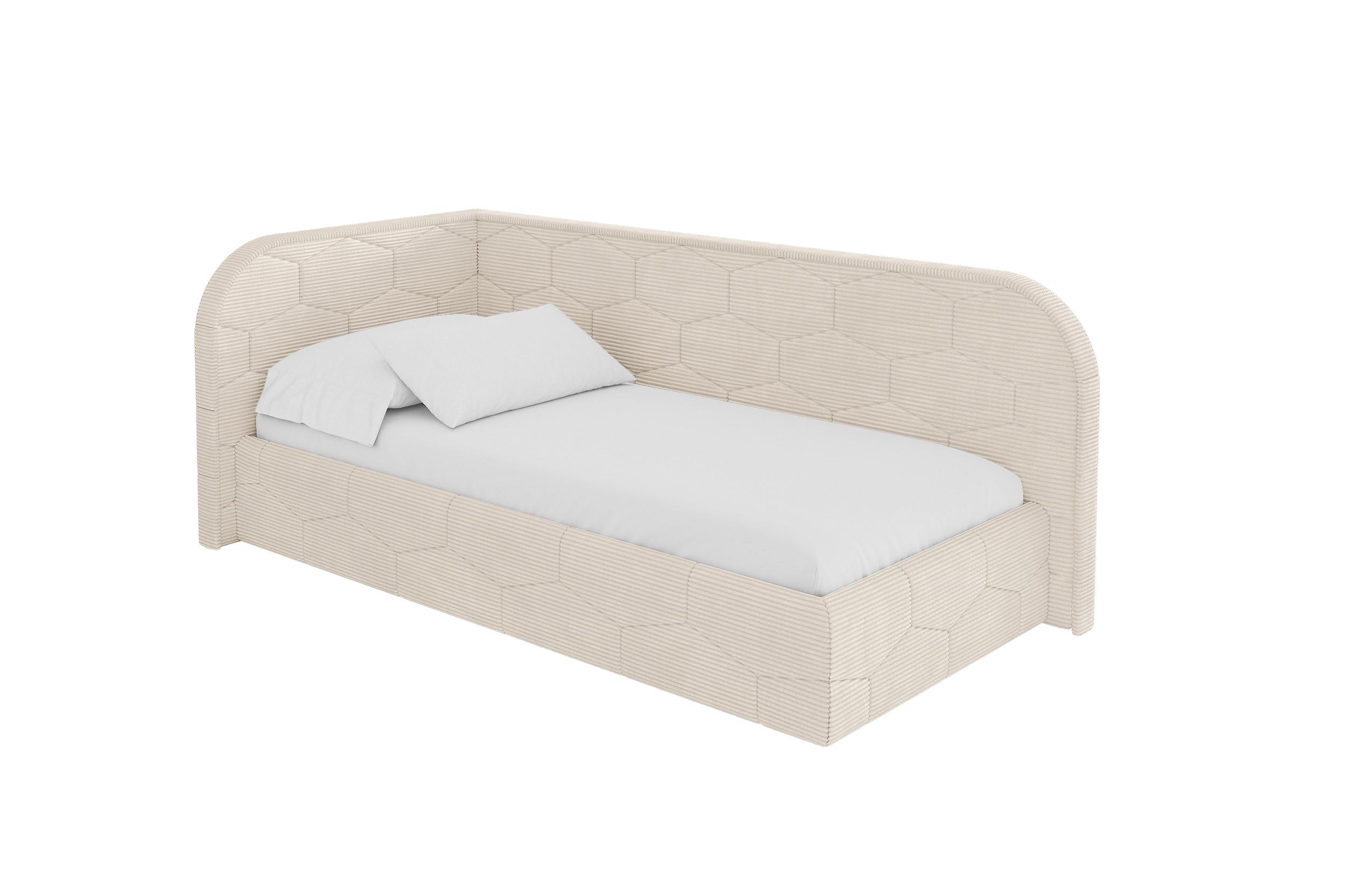 EINZELLBETT Jugendbett mit Bettkasten, Rechts - JAXY 100x200 Beige - Kaschmir, Holzwerkstoff/Textil (100/200cm) - ALTDECOR