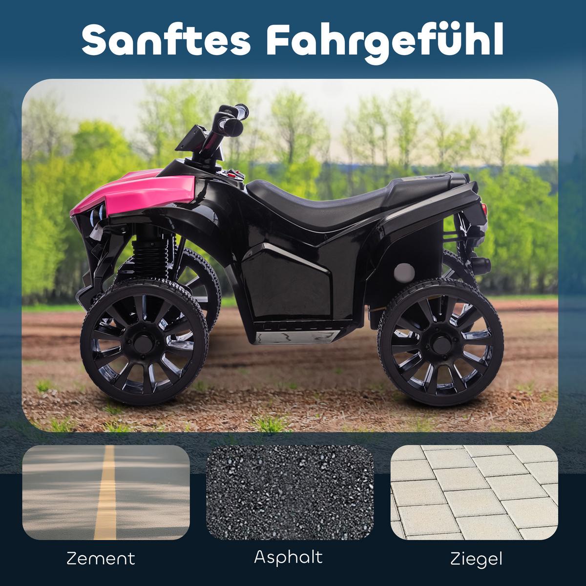 KINDER QUAD mit Scheinwerfer Pink - Rosa, Metall (70/42/45cm) - AIYAPLAY