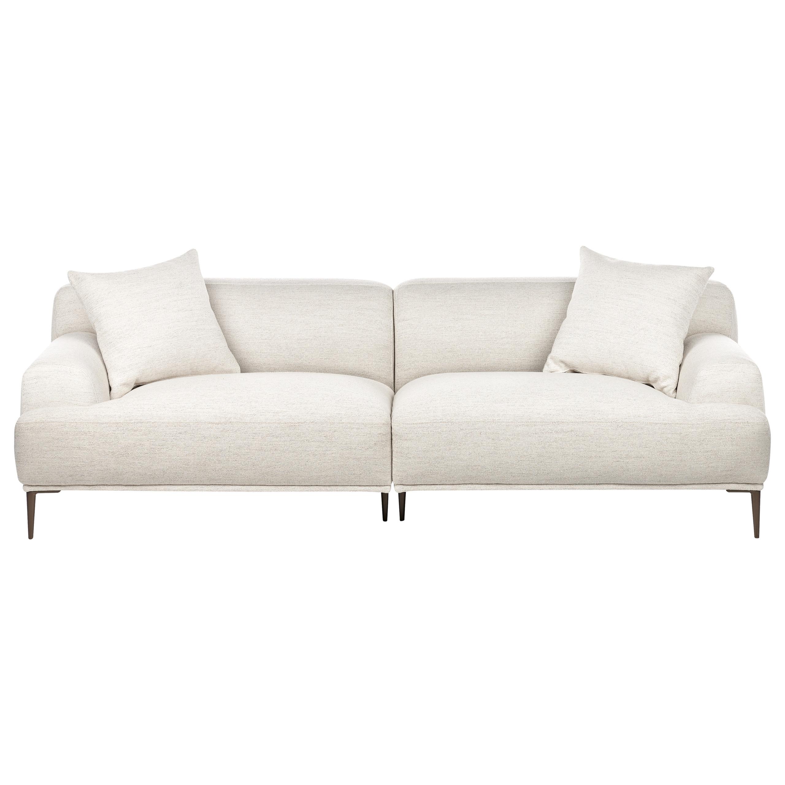 3-SITZER-SOFA Stoff Hellbeige Matila - Beige, Textil (233/70/94cm) - Beliani