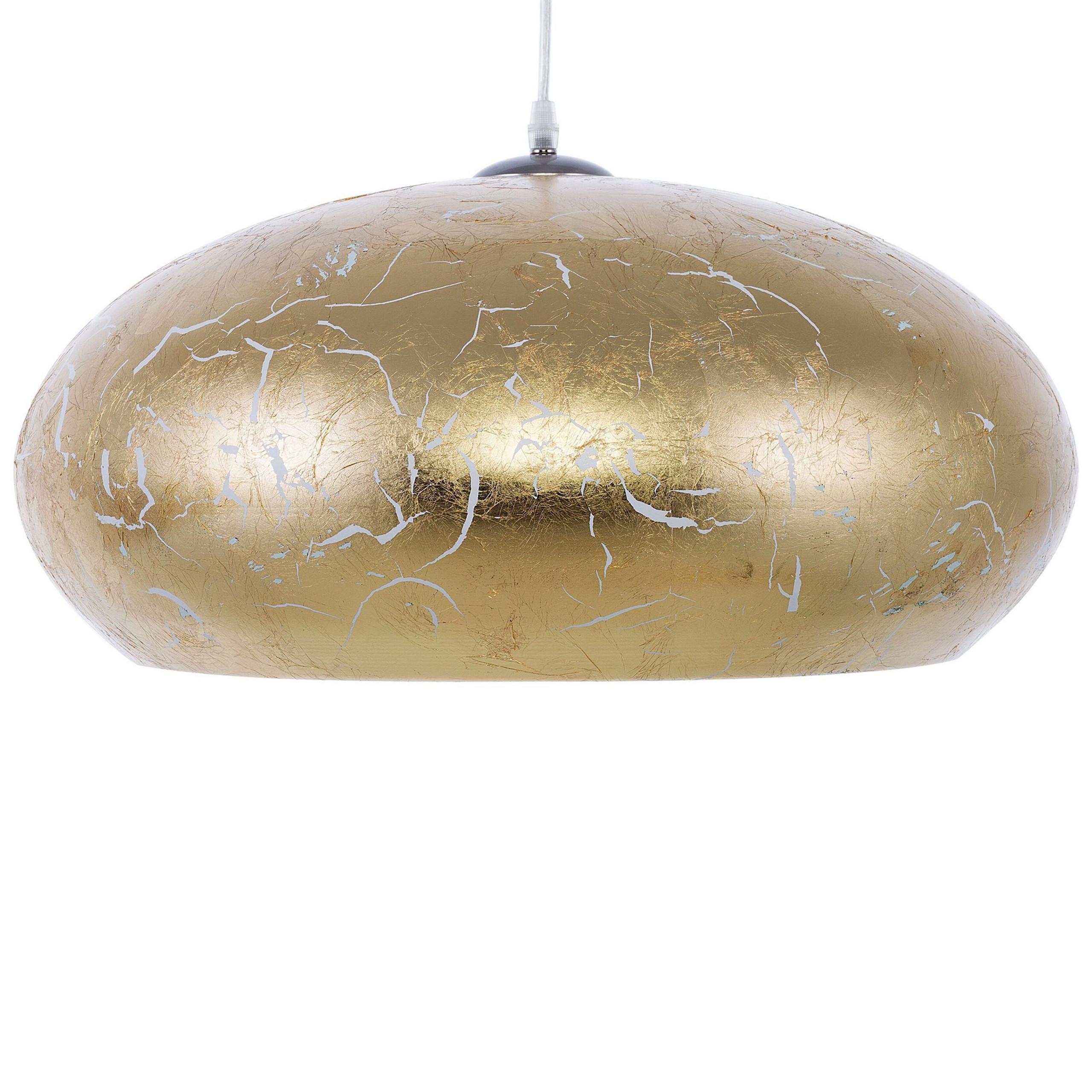 HÄNGELEUCHTE Limnatis 48/48/160 cm - Goldfarben, Metall (48/48/160cm) - Beliani