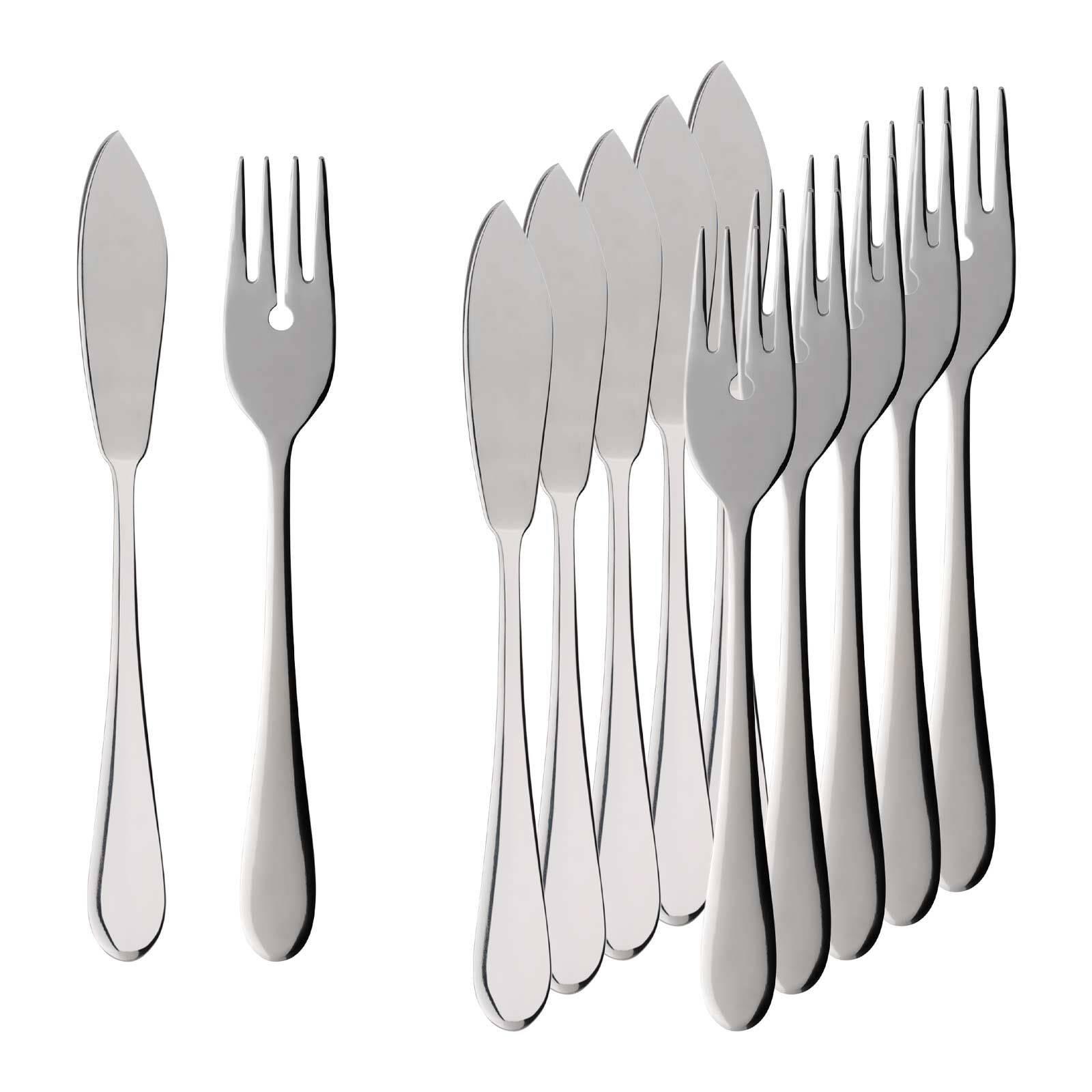 FISCHBESTECK Oscar silber 12-tlg. - Silberfarben, Metall - Villeroy & Boch