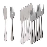 FISCHBESTECK Oscar silber 12-tlg. - Silberfarben, Metall - Villeroy & Boch