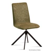ESSZIMMERSTUHL drehbar (8er-Set) Deanne 47x92x60 Schwarz/Olivgrün - Schwarz/Olivgrün, Kunststoff (60/92/47cm) - 58aufmkessel