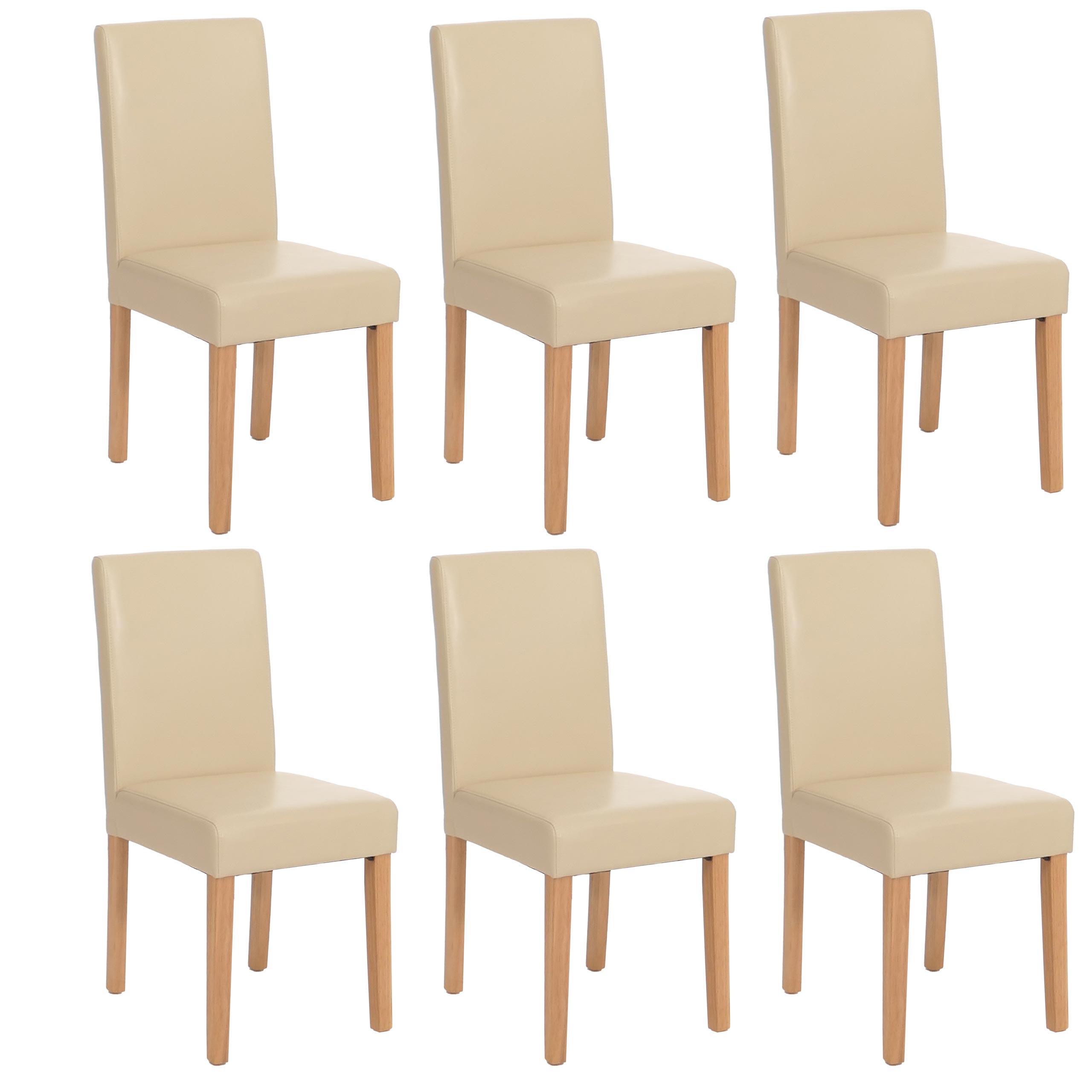 ESSZIMMERSTUHL Beige, Braun 6er-Set - Beige/Creme, Textil (43/90/56cm) - MCW
