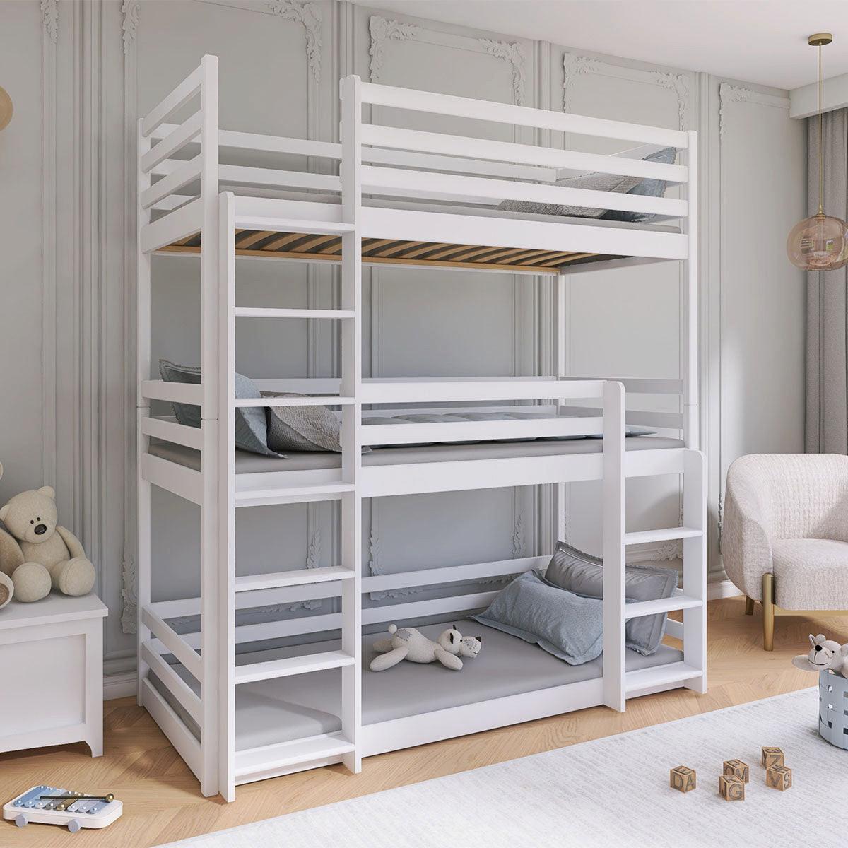 BETT 90/200 Florent Weiß - Weiß, Holzwerkstoff (90/200cm) - Petits-meubles