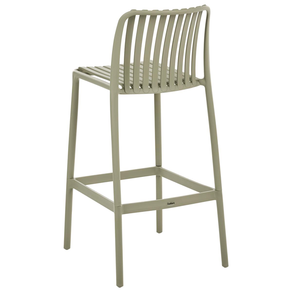 BARSTUHL 2er-Set Kunststoff Grün Ariccia - Grün, Kunststoff (49/104/53cm) - Beliani