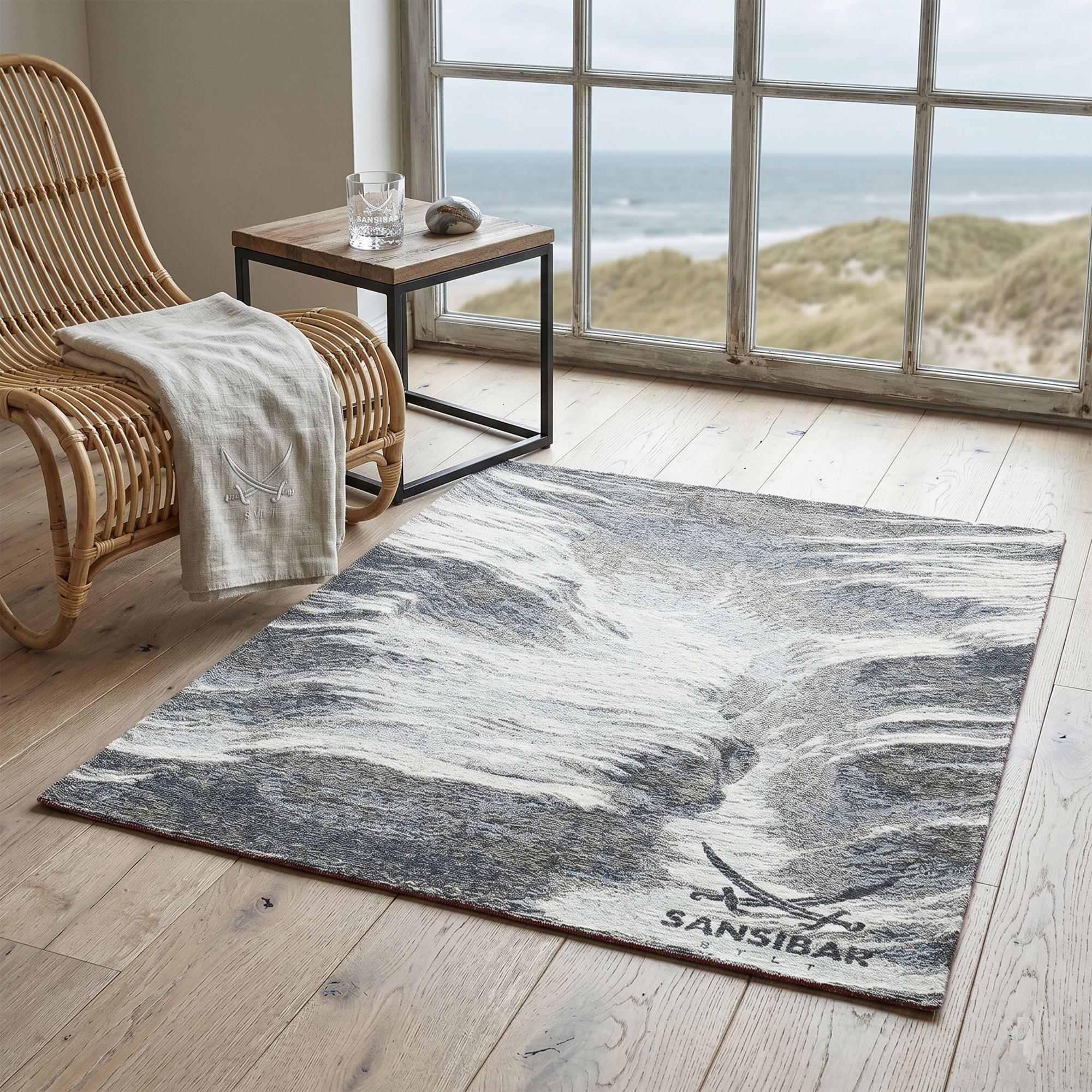 FLACHWEBTEPPICH Keitum 160x230 cm - Grau, Textil (160/160cm) - Sansibar SYLT