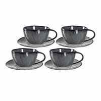 CAPPUCCINOTASSEN Matera Anthrazit 180 ml 4-tlg. - Anthrazit, Keramik (0.29L) - Leonardo Living