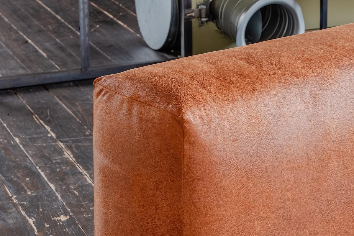 ARM- / RÜCKENLEHNE MIA Braun Lederfaserstoff - Schwarz/Braun, Leder/Kunststoff (120/72/40cm) - KAWOLA