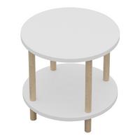 BEISTELLTISCH Ves - Weiß, Holzwerkstoff (42/42/49cm) - [en.casa]