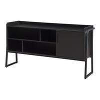FERNSEHSCHRANK Storfjord - Schwarz, Holzwerkstoff/Metall (33.5/63/120cm) - [en.casa]