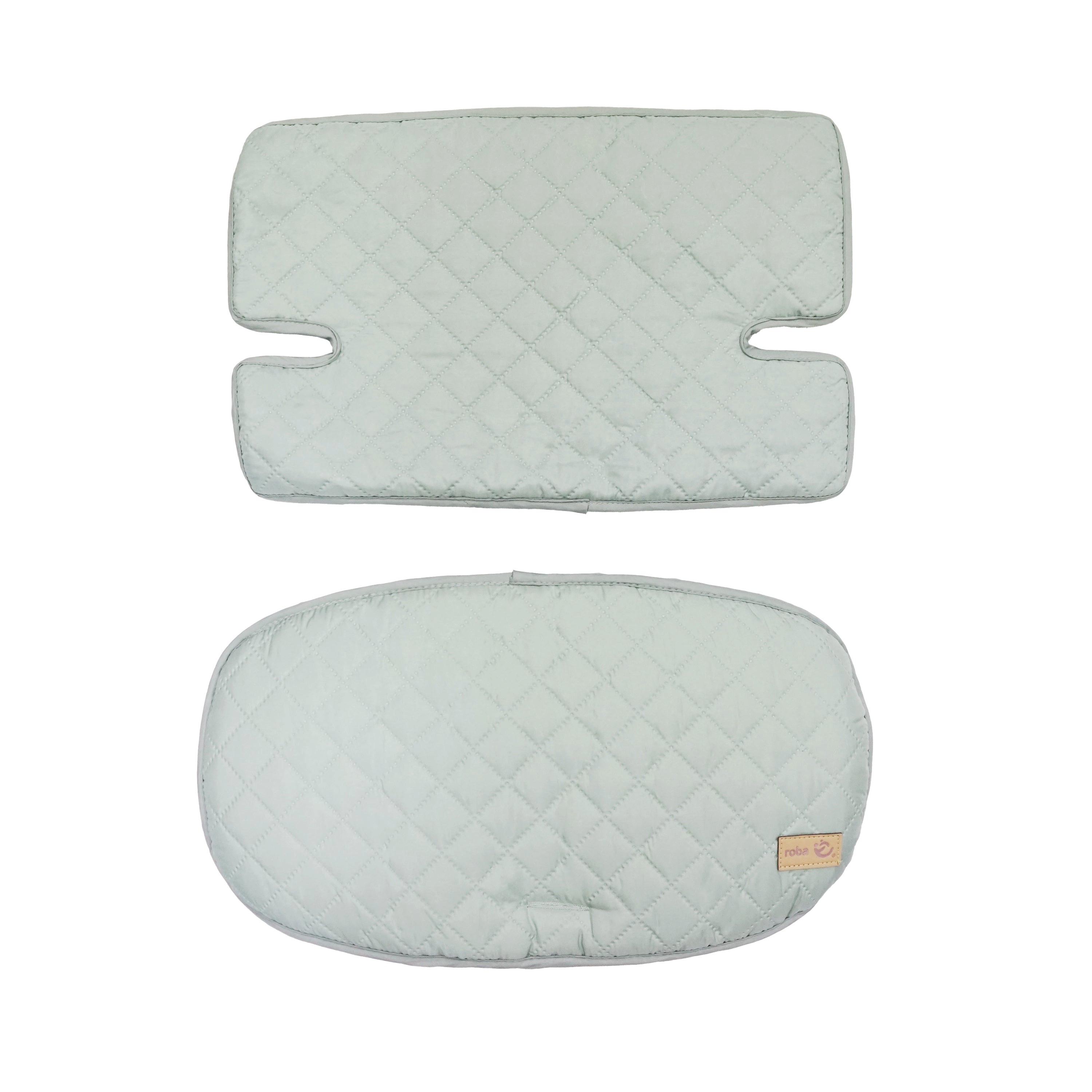 HOCHSTUHL-SITZVERKLEINERER 2-teilig roba Style Frosty green - Grün, Textil (40/25/2cm) - Roba