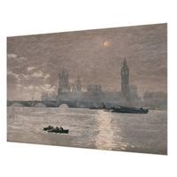 FOTOTAPETE 312x219 cm - Nachtpanorama - Grau, Textil (312/219cm) - Wallfluent