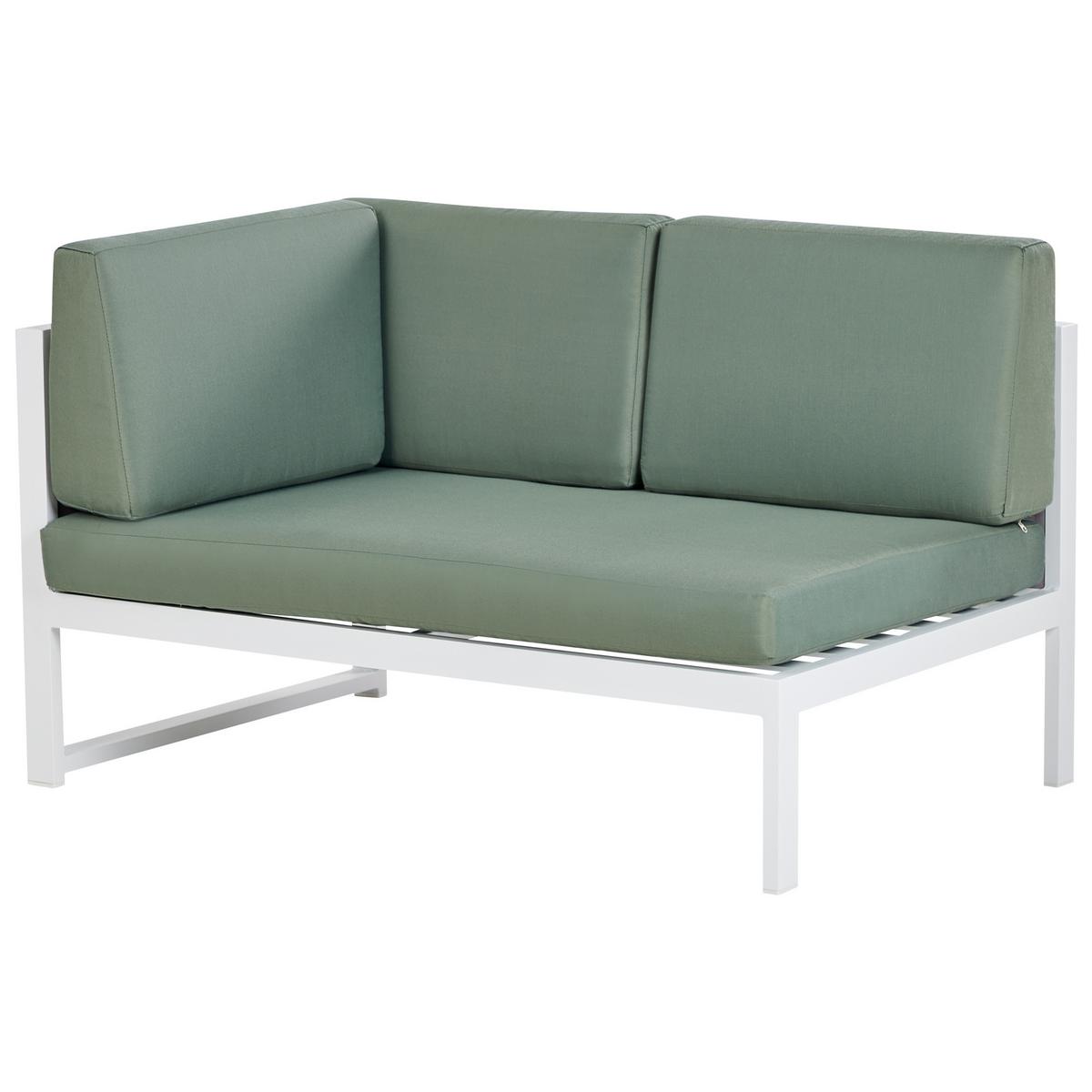 LOUNGE-SET Aluminium Grün Castella - Weiß/Grau, Metall - Beliani