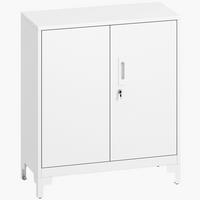 METALLSCHRANK Metall Weiß - Weiß, Metall (35/91/80cm) - HOMCOM