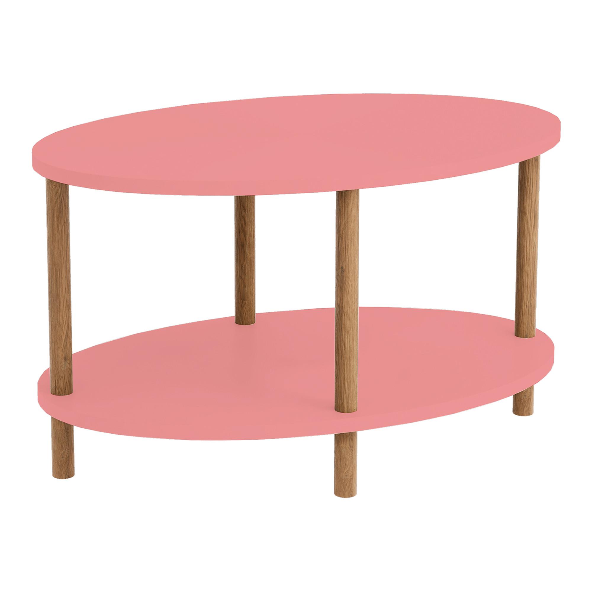 COUCHTICH Højreby 70/44/43 cm - Pink/Naturfarben, Holz/Holzwerkstoff (70/44/43cm) - [en.casa]