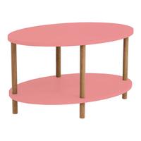 COUCHTICH Højreby 70/44/43 cm - Pink/Naturfarben, Holz/Holzwerkstoff (70/44/43cm) - [en.casa]